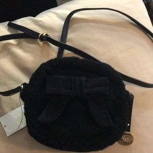 UGG Suede and Sherpa zipper bag